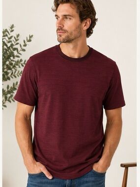 Big Sky Outfitters Men’s Burgundy Textured T-Shirt XL NWT